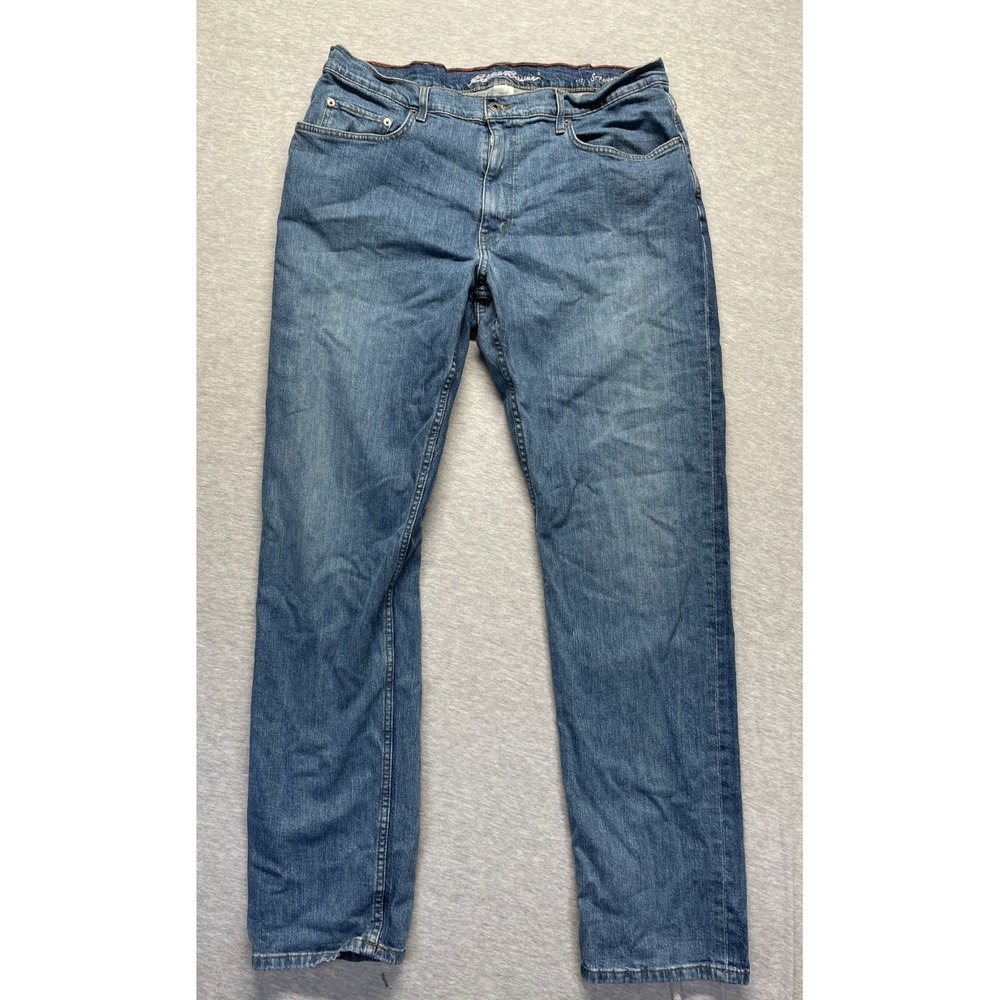 Eddie Bauer Straight Jeans Men 38x34 Blue Denim Medium Wash High Rise Streetwear